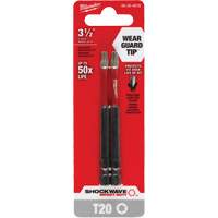 Shockwave Impact Duty Screwdriver Bit, Torx, T-20 Tip, 1/4" Drive Size, 3-1/2" Length Oxymax Inc