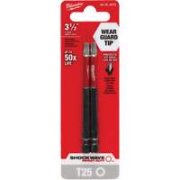 Shockwave Impact Duty Screwdriver Bit, Torx, T-25 Tip, 1/4" Drive Size, 3-1/2" Length Oxymax Inc