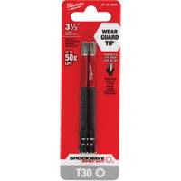 Shockwave Impact Duty Screwdriver Bit, Torx, T-30 Tip, 1/4" Drive Size, 3-1/2" Length Oxymax Inc