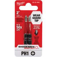Embout de tournevis Shockwave Impact Duty, Phillips, #1, Prise 1/4" Oxymax Inc