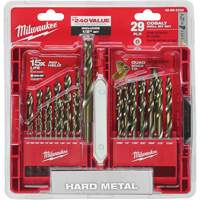 Red Helix Drill Bit Set, 29 Pieces, Cobalt Oxymax Inc
