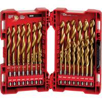 Shockwave Red Helix Drill Bit Set, 29 Pieces, Titanium Oxymax Inc
