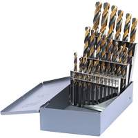Drillco&reg; Metric Jobber Length Drill Bit Set, 25 Pieces, High Speed Steel Oxymax Inc