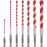 Large Shockwave Hammer Drill Bit Kit, 7 Pieces, Carbide Oxymax Inc