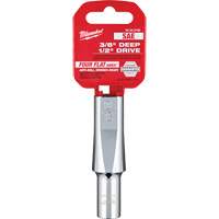 SAE Socket with Four Flat Sides, 3/8", 1/2" Drive, 6 Points, Deep Oxymax Inc