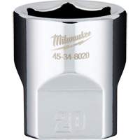 Metric Socket with Four Flat Sides, 20 mm, 3/8" Drive, 6 Points Oxymax Inc