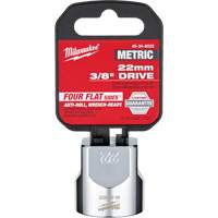 Metric Socket with Four Flat Sides, 22 mm, 3/8" Drive, 6 Points Oxymax Inc