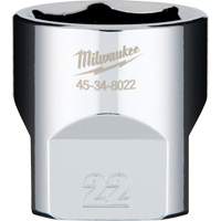 Metric Socket with Four Flat Sides, 22 mm, 3/8" Drive, 6 Points Oxymax Inc