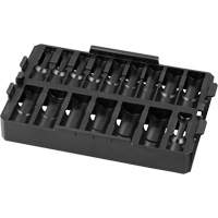 Organisateur amovible de 16 pi&egrave;ces pour les douilles de prise 1/2" Shockwave Impact Duty Packout Oxymax Inc