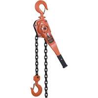 KLP Series Lever Chain Hoists, 10' Lift, 6000 lbs. (3 tons) Capacity, Steel Chain UAW098 | Oxymax Inc