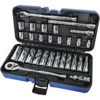 Jeux Rochets & douilles &agrave; 12 pans combin&eacute;s, 30 Mcx, Prise de 3/8", Profond Oxymax Inc