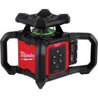 M18™ Green Interior Rotary Laser Level Kit with Remote/Receiver & Wall Mount Bracket, 1000' (304.8 m) UAW813 | Oxymax Inc