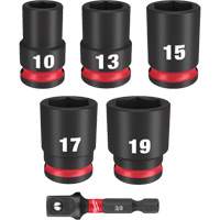 Shockwave Impact Duty Metric Socket Set, 6 Pcs, Impact, 3/8" Drive Size Oxymax Inc