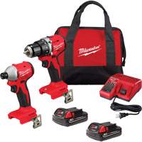 M18 Compact Brushless ½” Drill Driver & ¼” Hex Impact Driver Combo Kit, Lithium-Ion, 18 V Oxymax Inc