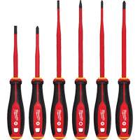 Insulated Slim Tip Screwdriver Set, 6 Pcs., Magnetic Oxymax Inc