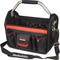 14" Open-Top Tool Carrier, Ballistic Polyester, Black/Red Oxymax Inc