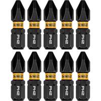 10-Piece FLEXTORQ&reg; Impact Driver Bit Set, Phillips, #2 Tip, 1/4" Drive Size, 1" Length Oxymax Inc