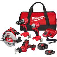 4-Tool Combo Kit, Lithium-Ion, 18 V Oxymax Inc