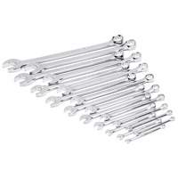 Jeu de cl&eacute;s mixtes SAE et longues &agrave; 12 pans dans un plateau de rangement en mousse, Ouverte, 19 morceaux, Imp&eacute;rial Oxymax Inc