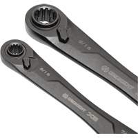 X6 4-in-1 Black Oxide Spline Ratcheting SAE Wrench Set, 2 Pieces, Imperial Oxymax Inc