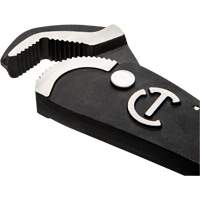 Self-Adjusting Dual Material Pipe Wrench, 1-1/2" Jaw Capacity, 12" Long, Black Oxide Finish, Cushion Handle Oxymax Inc