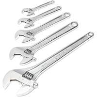 Chrome Wrench Set, Adjustable, 5 Pieces, Imperial and Metric Oxymax Inc