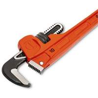 SLIM JAW Pipe Wrench, 1-9/10" Jaw Capacity, 10" Long, Powder Coated Finish, Non-Ergonomic Handle Oxymax Inc