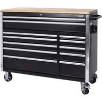 HDRC5212 HD Series Roller Cabinet, 12 Drawers, 51-1/4" W x 21" D x 40-3/10" H, Black Oxymax Inc