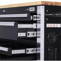 HDRC5212 HD Series Roller Cabinet, 12 Drawers, 51-1/4" W x 21" D x 40-3/10" H, Black Oxymax Inc