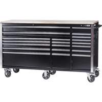 HDRC7220 HD Series Roller Cabinet, 20 Drawers, 72" W x 24" D x 42-3/10" H, Black Oxymax Inc