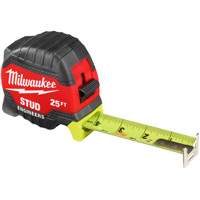 Stud Tape Measure with Engineer's Scale, 1-5/16" x 25' Oxymax Inc