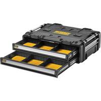 Bloc &agrave; 2 tiroirs TOUGHSYSTEM 2.0 DXL, 30" x 21-13/20" x 10", Noir/Jaune Oxymax Inc