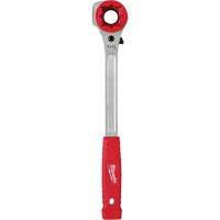 Lineman's High-Leverage Ratcheting Wrench with Milled Strike Face, 3/4"/1"/1-1/8" Drive, Ergonomic Handle Oxymax Inc