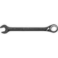 Metric Spline Combination Reversible Ratcheting Wrench, Black/Chrome Finish Oxymax Inc