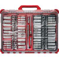 Metric/SAE Ratchet & Socket Set with PACKOUT Low-Profile Organizer, 98 Pcs, 3/8" Drive Size Oxymax Inc