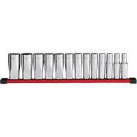 12-Point Deep Well SAE Socket Set, 13 Pcs, 1/2" Drive Size, Deep Oxymax Inc