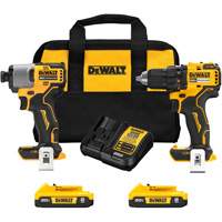 Ensemble de tournevis &agrave; chocs & tournevis/perceuse sans fil et sans balai, Lithium-ion, 20 V Oxymax Inc
