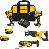 Ensemble combin&eacute; de quatre outils sans balai, Lithium-ion, 20 V Oxymax Inc