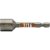 Impactech&reg; Nut Driver, 7/16" Tip, 1/4" Drive, 2-9/16" L, Magnetic Oxymax Inc