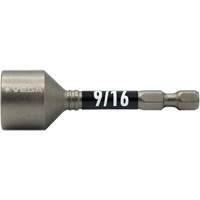 Impactech&reg; Nut Driver, 9/16" Tip, 1/4" Drive, 2-9/16" L, Magnetic Oxymax Inc