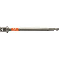 Impactech&reg; Impact Socket Adapter, 1/4" Drive Size, 1/2" Male Size, 6" L Oxymax Inc