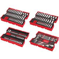 Metric & SAE Ratchet & Socket Set with Trays for PACKOUT Drawers, 242 Pcs, Impact, 1/4"/3/8"/1/2" Drive Size, Deep Oxymax Inc