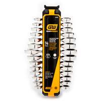 Jeu de cl&eacute;s courtes &agrave; 12 pans et 72 dents, Combinaison &agrave; cliquet, 14 morceaux, Imp&eacute;rial et m&eacute;trique Oxymax Inc