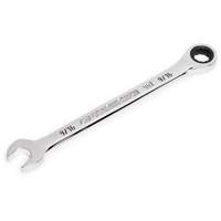 90-Tooth 12 Point Ratcheting Combination Wrench, 12 Point, 9/16", Chrome Finish Oxymax Inc