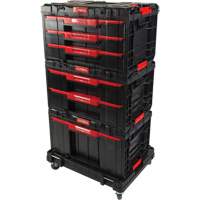 Socle roulant Arx avec jeu de roulettes pivotantes 4 mcx, 23-1/10" x 15" x 22-1/2", Noir Oxymax Inc