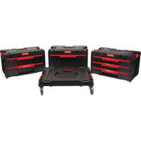 Socle roulant Arx avec jeu de roulettes pivotantes 4 mcx, 23-1/10" x 15" x 22-1/2", Noir Oxymax Inc