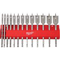 Flat Boring Bit Set, 13 Pieces, High Carbon Steel Oxymax Inc
