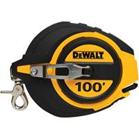 Closed Case Long Tape Measure, 100', Imperial Graduations Oxymax Inc