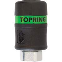Raccord rapide TOPQUIK Ultraflo 7,8 mm, Composite en polyester, 3/8", NPT femelle, 174 PSI Oxymax Inc