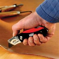 Folding Utility Knife, 2-3/8" Blade, Plastic/Cushion Handle Oxymax Inc